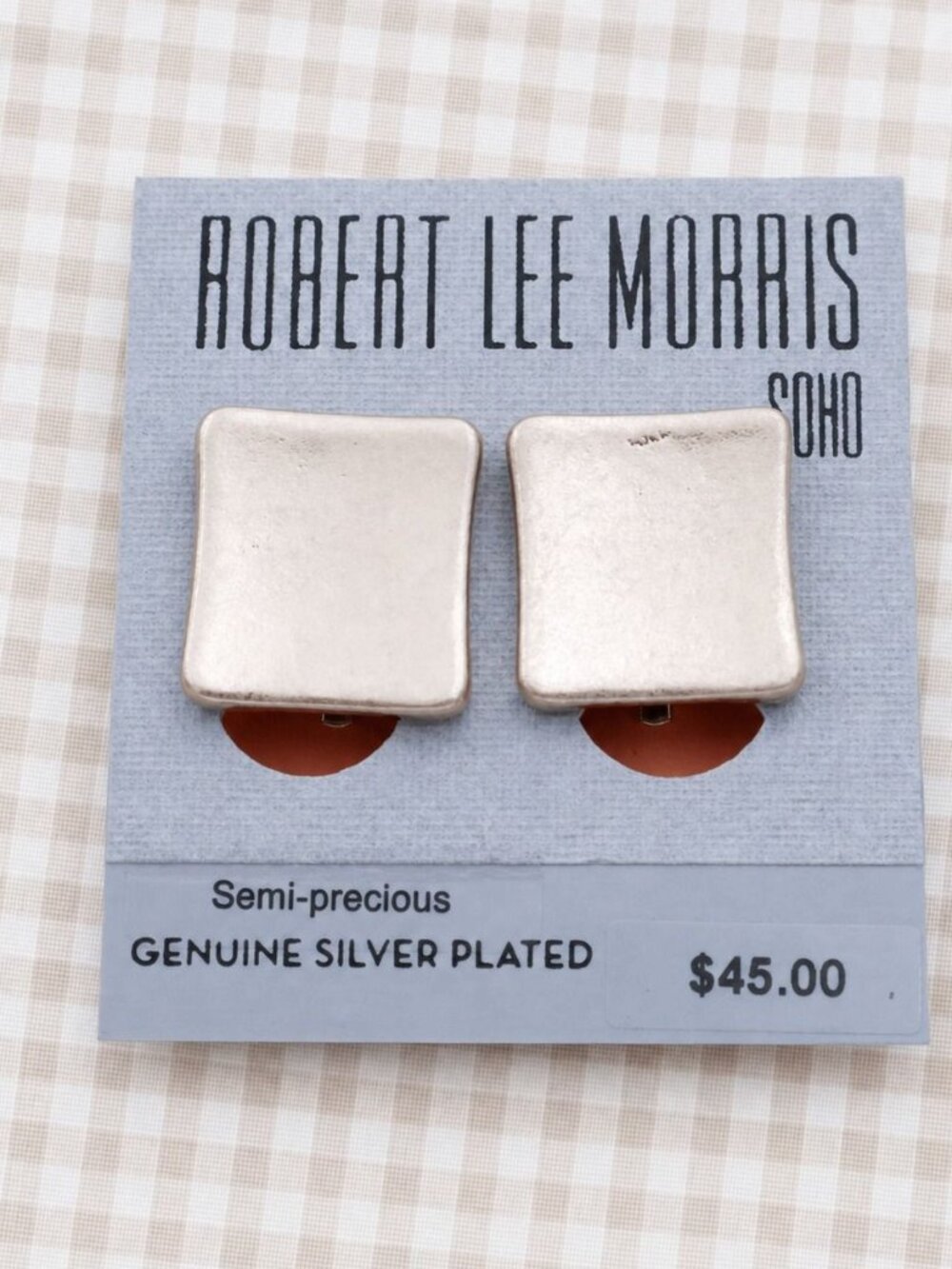 Robert Lee Morris Soho Gold Square Earrings